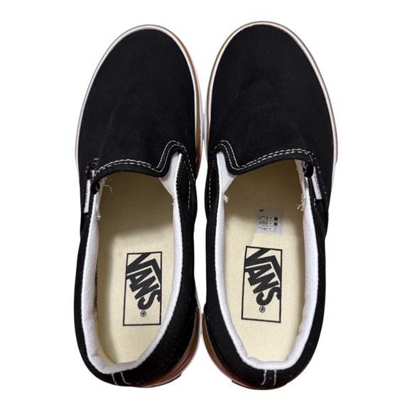 Vans Women's Black and White Stacked Slip-On Sneakers - Picture 3 of 7